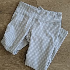 Jockey white grey stripe leggings
